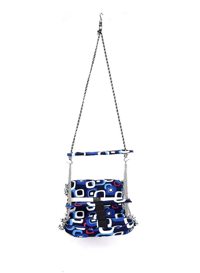 Plenteous أرجوحة قطنية وفيرة للأطفال، قابلة للغسل، مناسبة للأطفال من عمر سنة إلى سنتين، مزودة بحزام أمان، أرجوحة منزلية للحديقة للأطفال، للاستخدام الداخلي والخارجي (متعددة الألوان). - Image 2